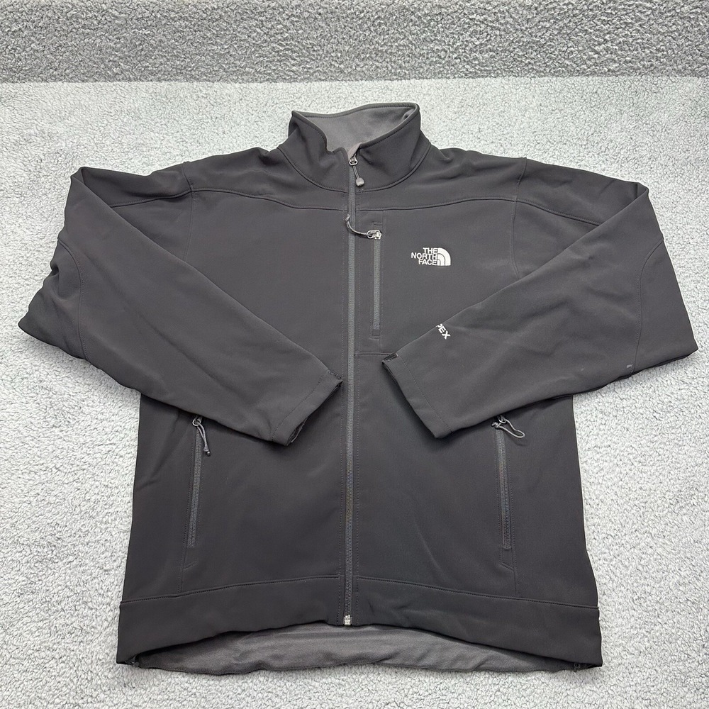 The North Face Mens Size Large Apex Bionic ANA1 Black Full-Zip Soft Shell Jacket